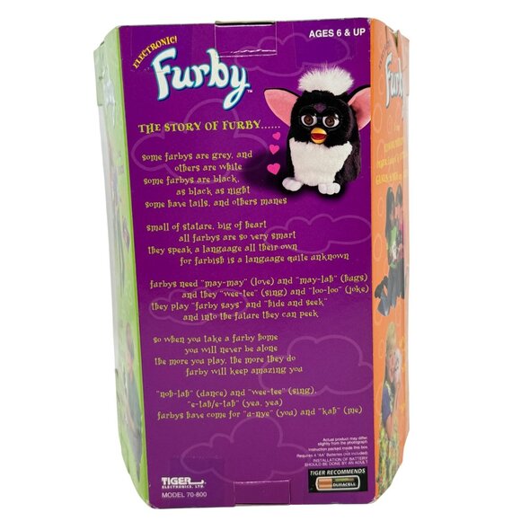 1998 Furby Tiger Electronics 70-800 Bear Tan White & Brown Green Eyes SEALED - Picture 5 of 8